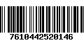 Código de Barras 7610442520146