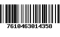 Código de Barras 7610463014358