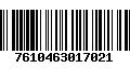 Código de Barras 7610463017021