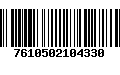 Código de Barras 7610502104330