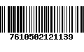 Código de Barras 7610502121139