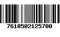 Código de Barras 7610502125700