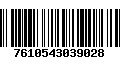 Código de Barras 7610543039028