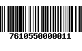 Código de Barras 7610550000011