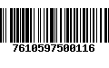 Código de Barras 7610597500116