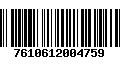 Código de Barras 7610612004759