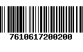 Código de Barras 7610617200200