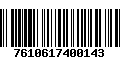 Código de Barras 7610617400143