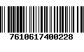 Código de Barras 7610617400228