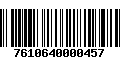 Código de Barras 7610640000457