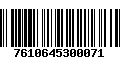 Código de Barras 7610645300071