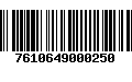 Código de Barras 7610649000250