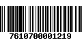 Código de Barras 7610700001219