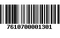 Código de Barras 7610700001301