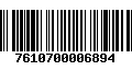 Código de Barras 7610700006894