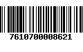 Código de Barras 7610700008621