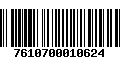 Código de Barras 7610700010624