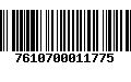 Código de Barras 7610700011775