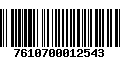 Código de Barras 7610700012543