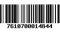 Código de Barras 7610700014844