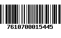 Código de Barras 7610700015445