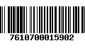 Código de Barras 7610700015902