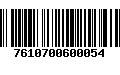 Código de Barras 7610700600054