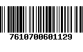 Código de Barras 7610700601129