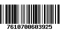 Código de Barras 7610700603925