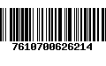 Código de Barras 7610700626214