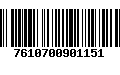 Código de Barras 7610700901151