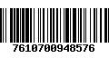 Código de Barras 7610700948576