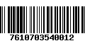 Código de Barras 7610703540012