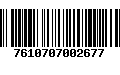 Código de Barras 7610707002677