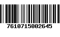 Código de Barras 7610715002645