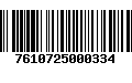 Código de Barras 7610725000334