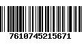 Código de Barras 7610745215671