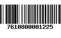 Código de Barras 7610800001225