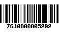 Código de Barras 7610800005292