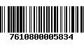 Código de Barras 7610800005834