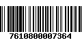 Código de Barras 7610800007364