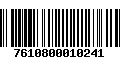 Código de Barras 7610800010241