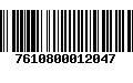 Código de Barras 7610800012047