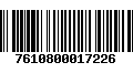 Código de Barras 7610800017226