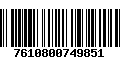 Código de Barras 7610800749851