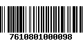 Código de Barras 7610801000098