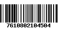 Código de Barras 7610802104504