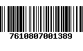 Código de Barras 7610807001389