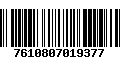 Código de Barras 7610807019377