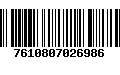 Código de Barras 7610807026986